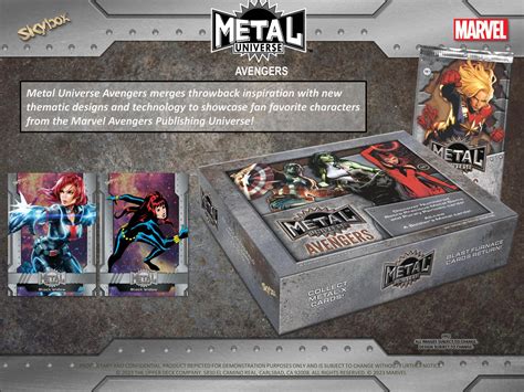 marvel metal universe avengers trading cards hobby box|metal universe trading cards box.